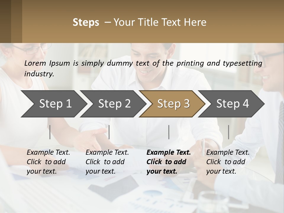 A Group Of Business People Sitting Around A Table PowerPoint Template