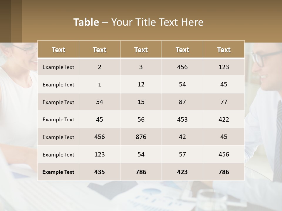 A Group Of Business People Sitting Around A Table PowerPoint Template
