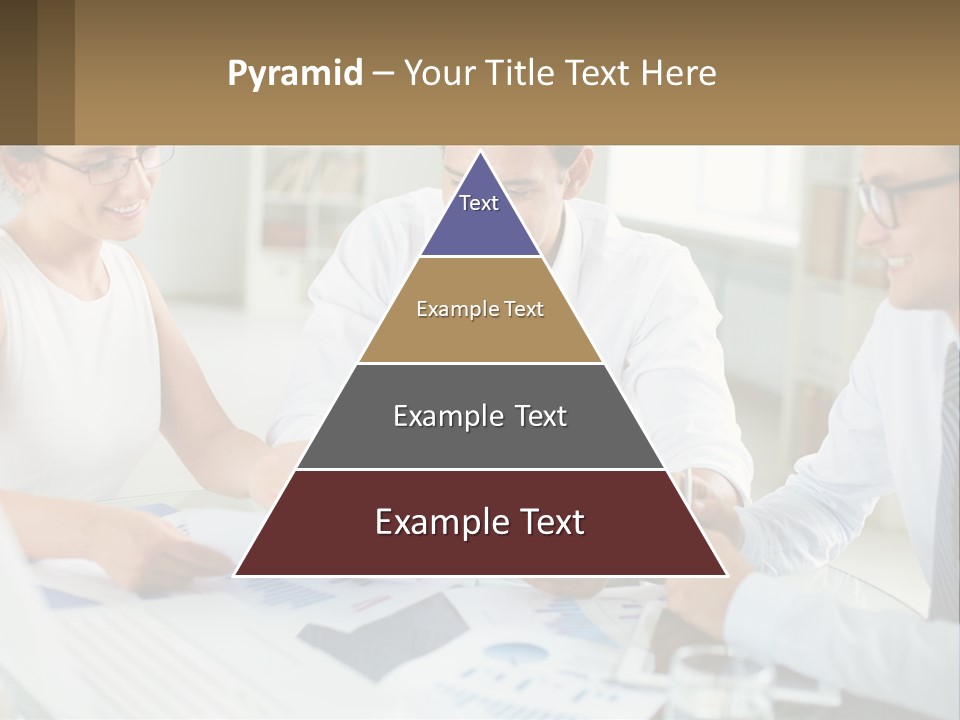 A Group Of Business People Sitting Around A Table PowerPoint Template