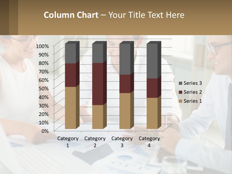 A Group Of Business People Sitting Around A Table PowerPoint Template