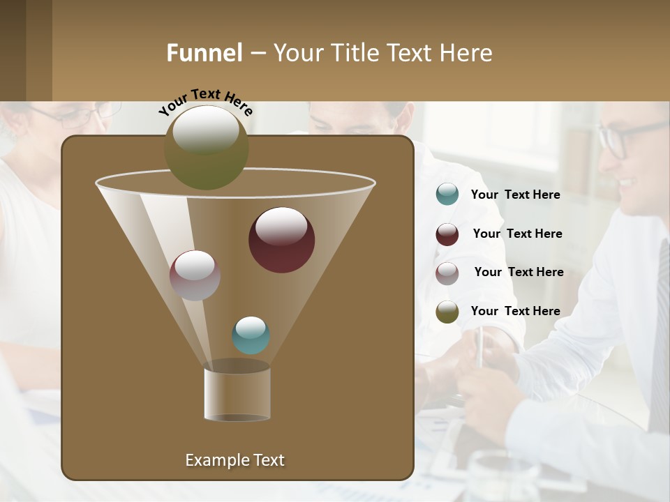 A Group Of Business People Sitting Around A Table PowerPoint Template