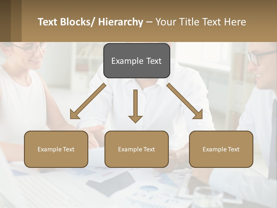 A Group Of Business People Sitting Around A Table PowerPoint Template