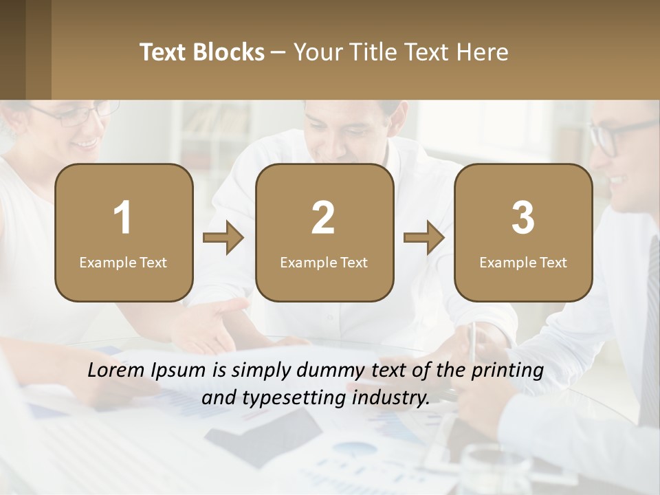 A Group Of Business People Sitting Around A Table PowerPoint Template