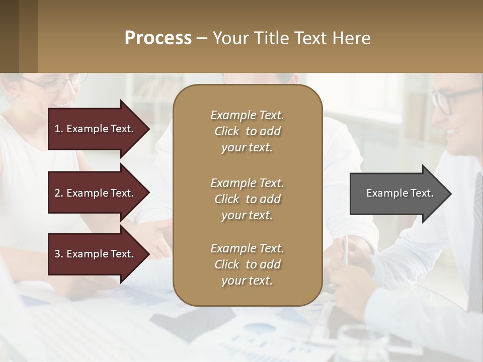 A Group Of Business People Sitting Around A Table PowerPoint Template