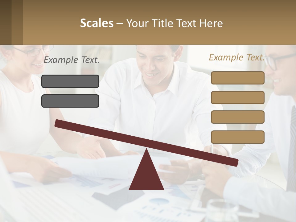 A Group Of Business People Sitting Around A Table PowerPoint Template