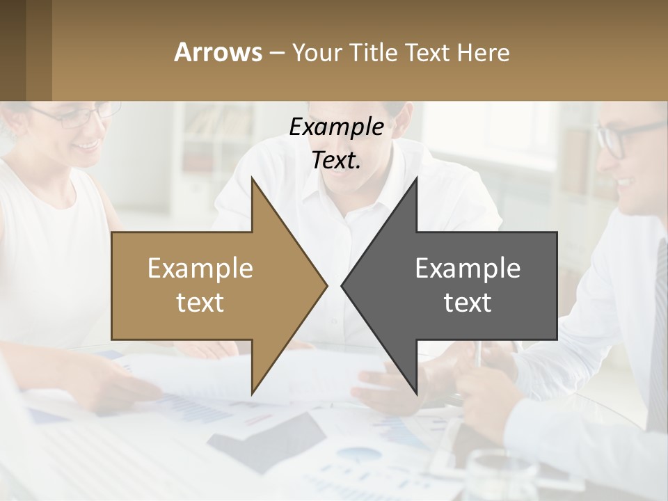 A Group Of Business People Sitting Around A Table PowerPoint Template