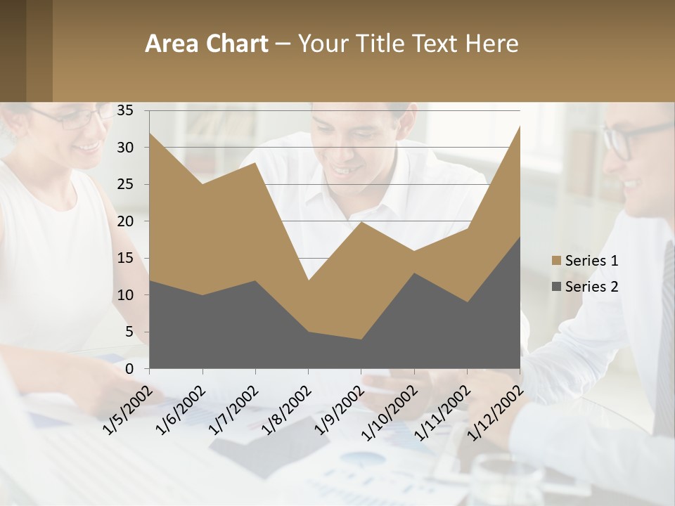 A Group Of Business People Sitting Around A Table PowerPoint Template
