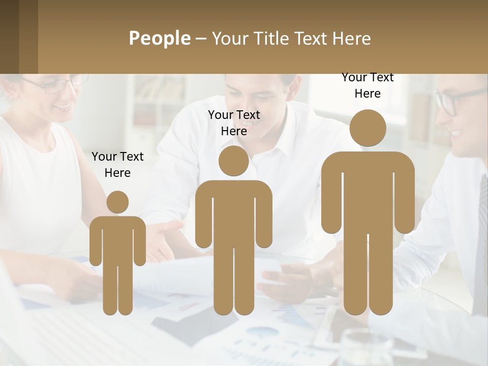 A Group Of Business People Sitting Around A Table PowerPoint Template