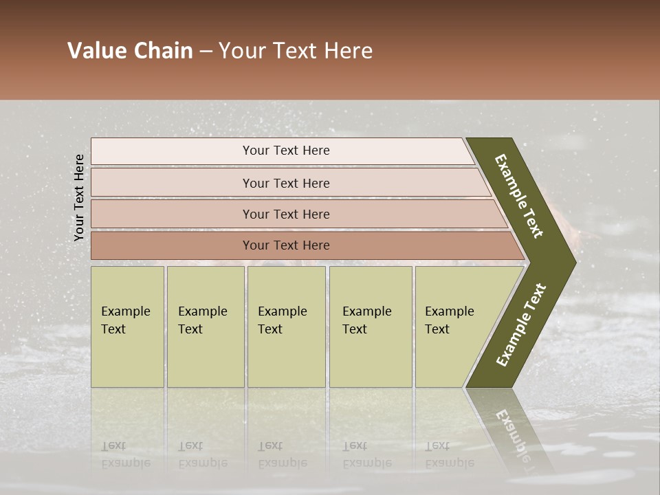 Two Brown Dogs Splashing In A Body Of Water PowerPoint Template