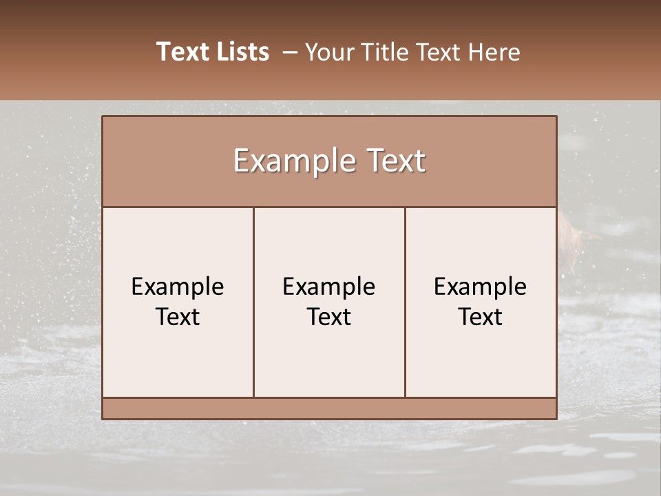 Two Brown Dogs Splashing In A Body Of Water PowerPoint Template