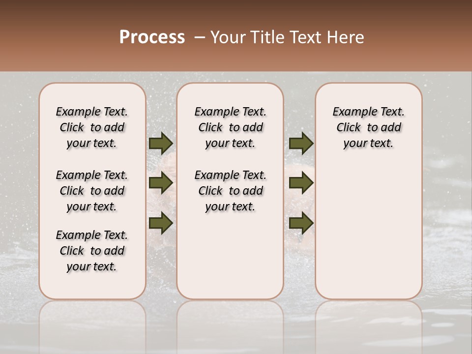 Two Brown Dogs Splashing In A Body Of Water PowerPoint Template