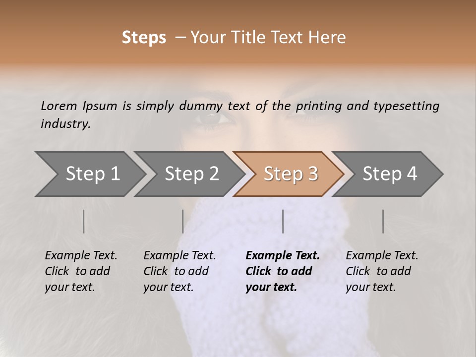 A Woman Wearing A Purple Mitt And A Fur Coat PowerPoint Template