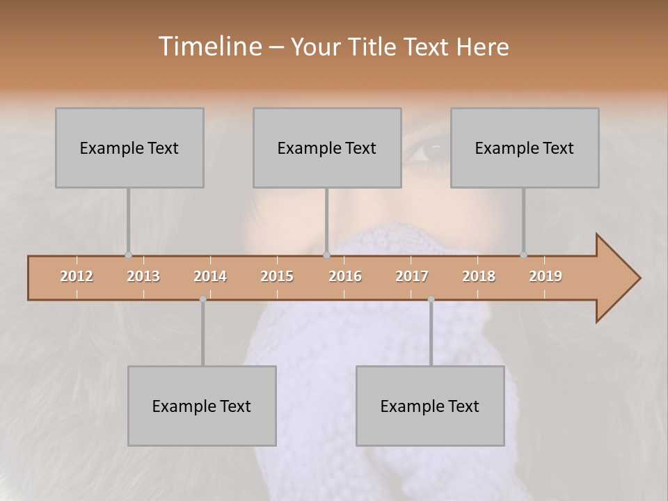 A Woman Wearing A Purple Mitt And A Fur Coat PowerPoint Template