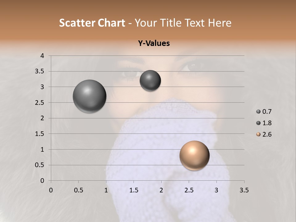 A Woman Wearing A Purple Mitt And A Fur Coat PowerPoint Template