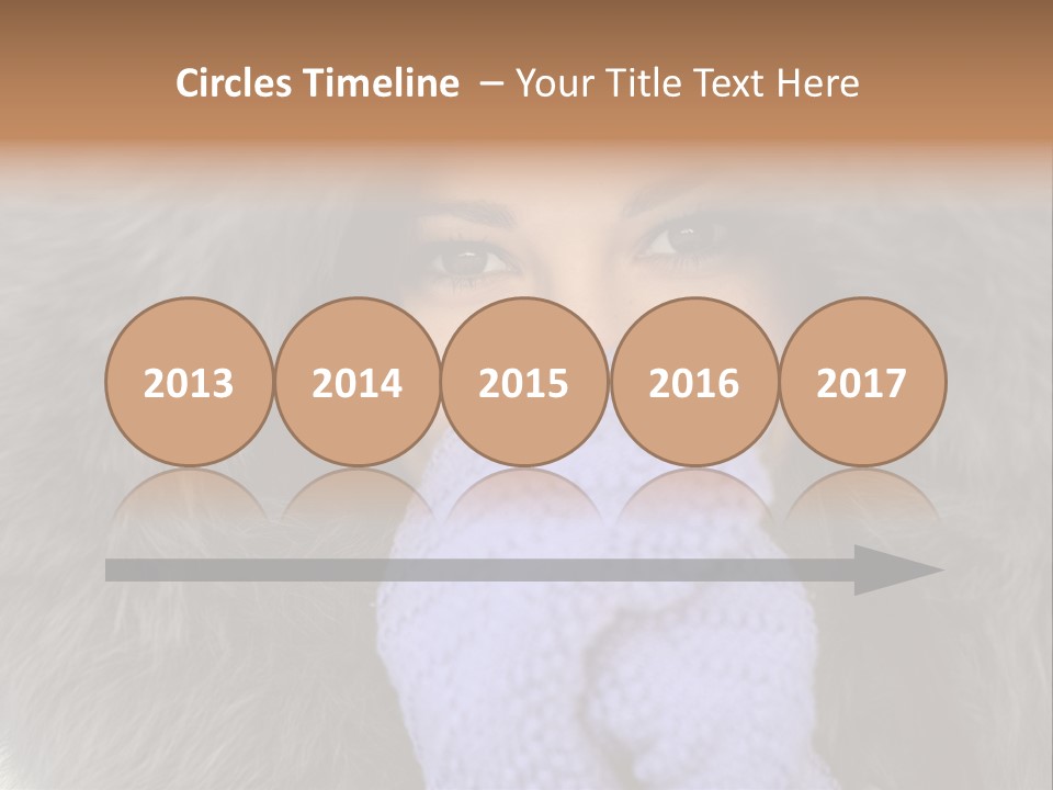 A Woman Wearing A Purple Mitt And A Fur Coat PowerPoint Template