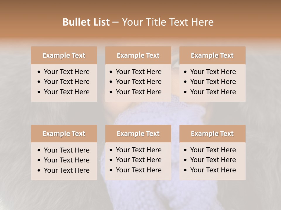 A Woman Wearing A Purple Mitt And A Fur Coat PowerPoint Template