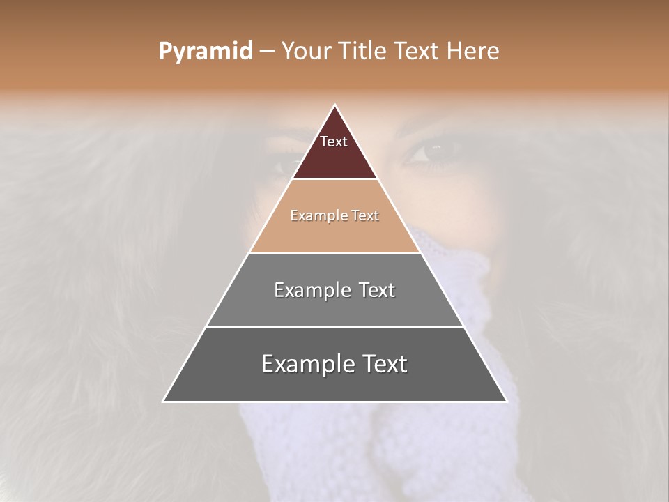 A Woman Wearing A Purple Mitt And A Fur Coat PowerPoint Template