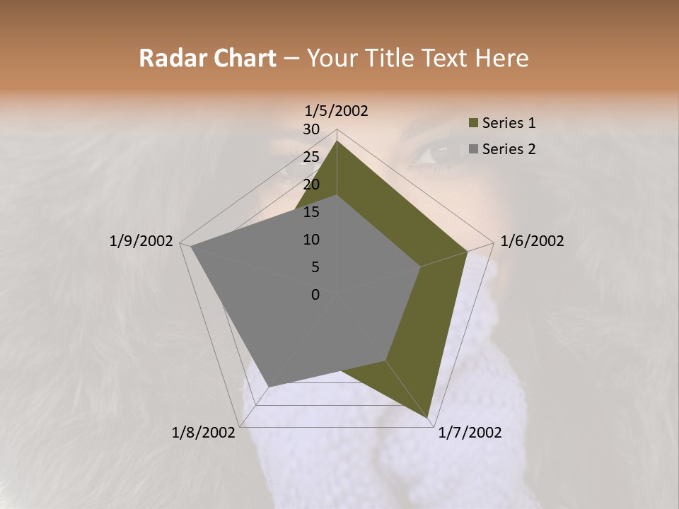 A Woman Wearing A Purple Mitt And A Fur Coat PowerPoint Template