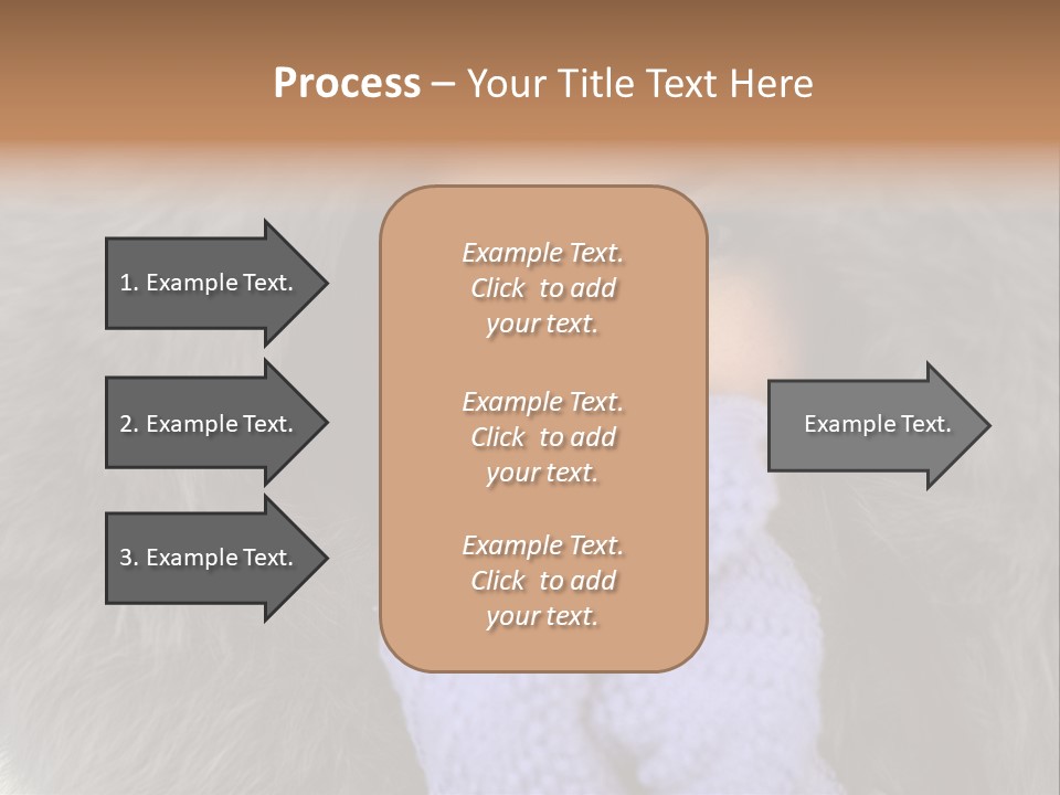 A Woman Wearing A Purple Mitt And A Fur Coat PowerPoint Template