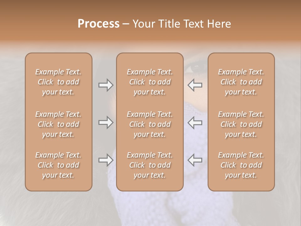 A Woman Wearing A Purple Mitt And A Fur Coat PowerPoint Template