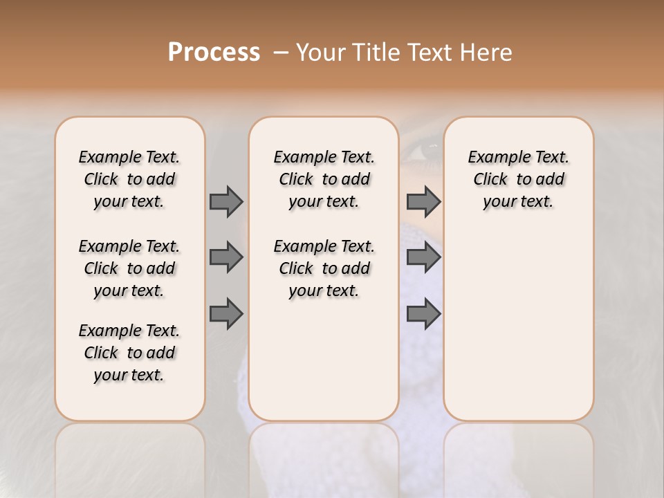 A Woman Wearing A Purple Mitt And A Fur Coat PowerPoint Template
