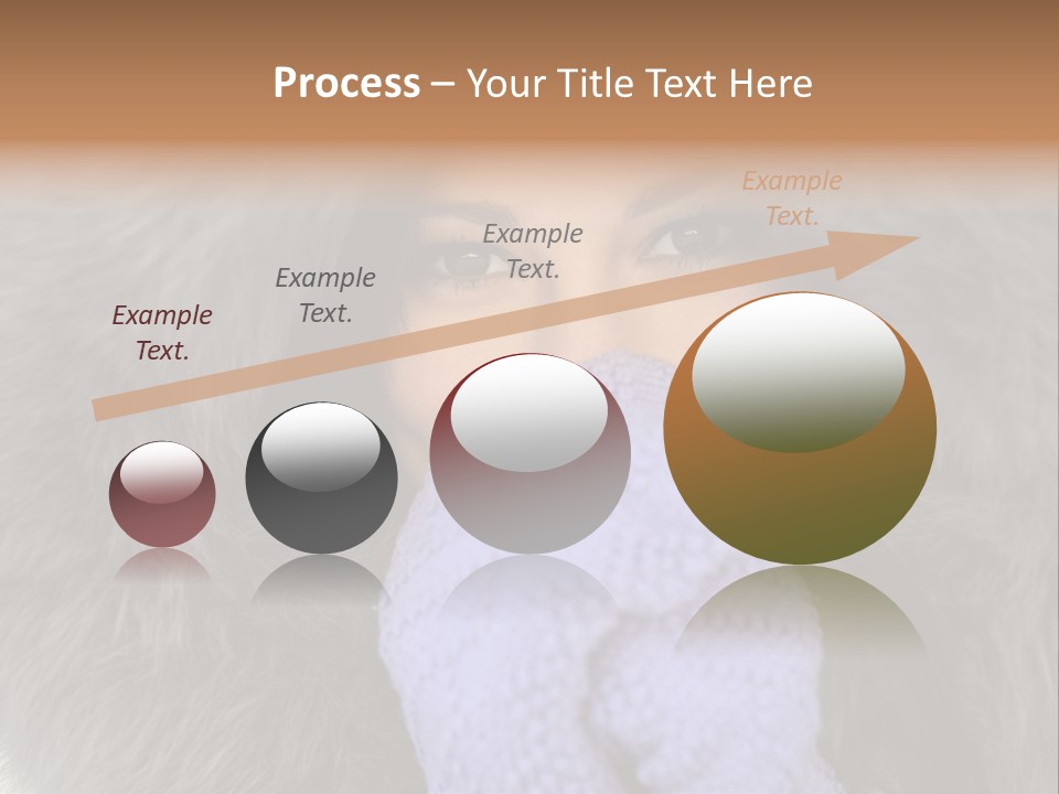 A Woman Wearing A Purple Mitt And A Fur Coat PowerPoint Template