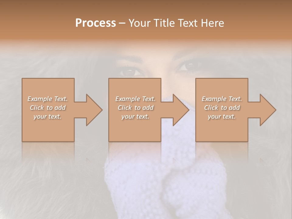 A Woman Wearing A Purple Mitt And A Fur Coat PowerPoint Template