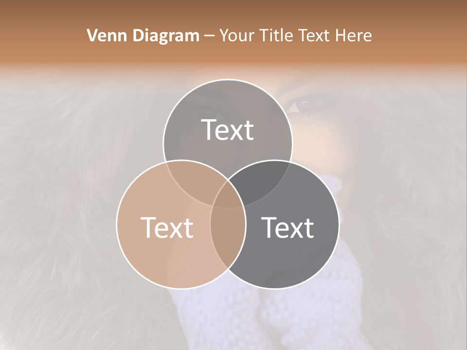 A Woman Wearing A Purple Mitt And A Fur Coat PowerPoint Template