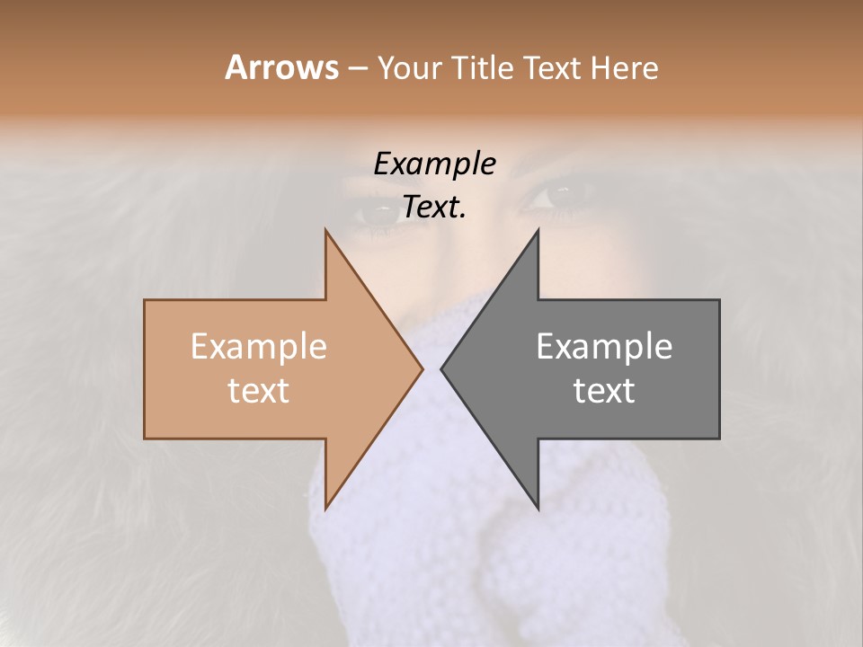 A Woman Wearing A Purple Mitt And A Fur Coat PowerPoint Template