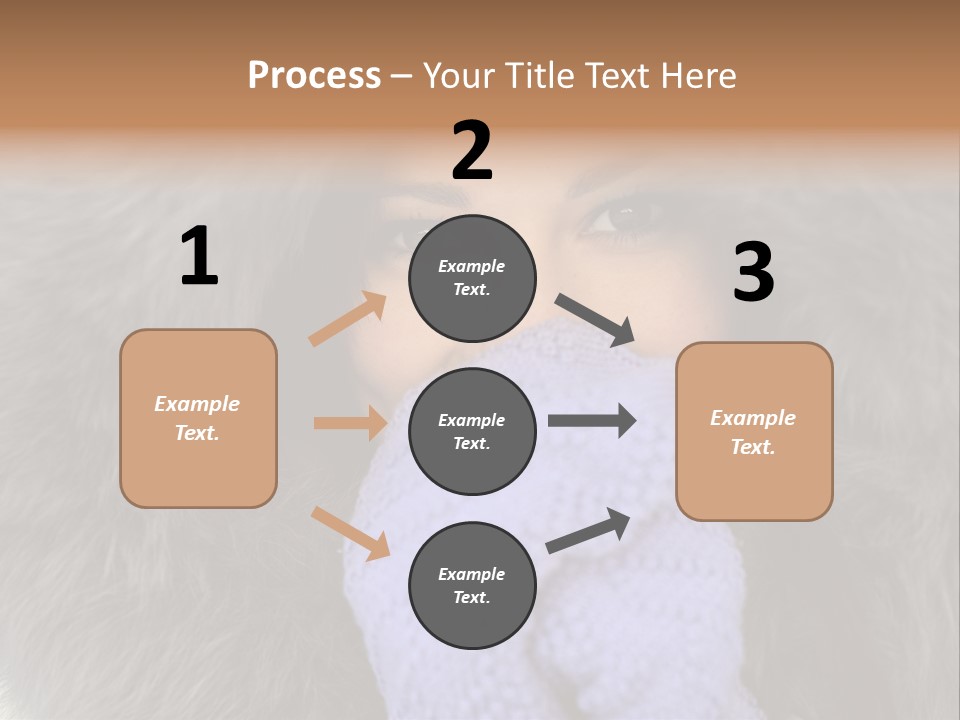 A Woman Wearing A Purple Mitt And A Fur Coat PowerPoint Template