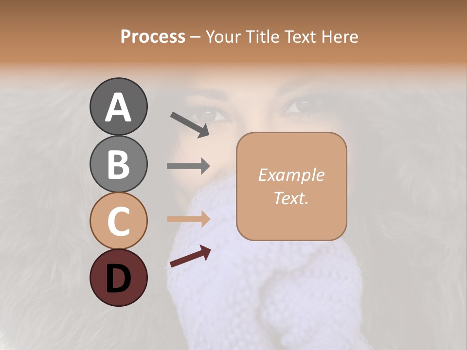 A Woman Wearing A Purple Mitt And A Fur Coat PowerPoint Template