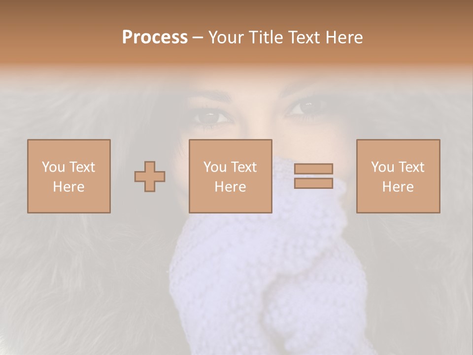 A Woman Wearing A Purple Mitt And A Fur Coat PowerPoint Template