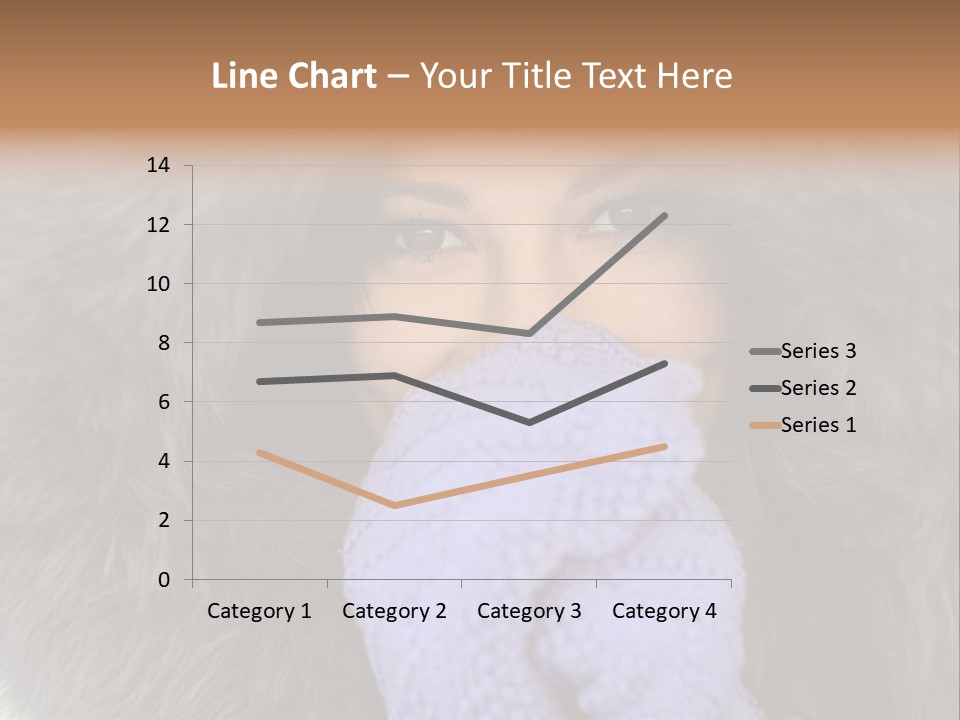 A Woman Wearing A Purple Mitt And A Fur Coat PowerPoint Template
