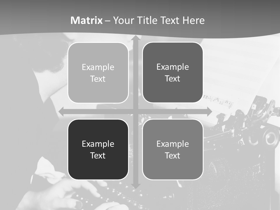 A Woman Typing On An Old Typewriter PowerPoint Template