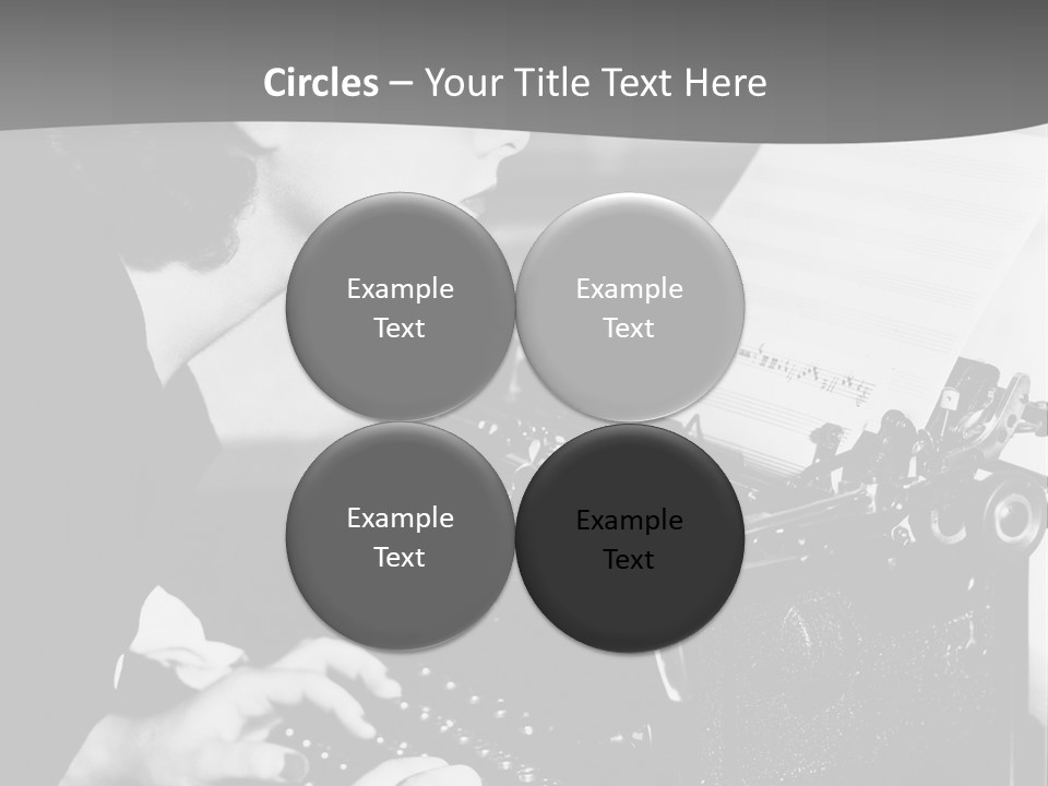 A Woman Typing On An Old Typewriter PowerPoint Template