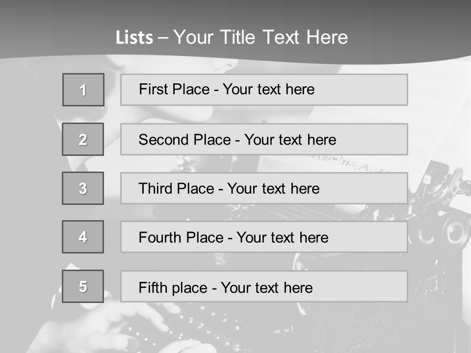 A Woman Typing On An Old Typewriter PowerPoint Template