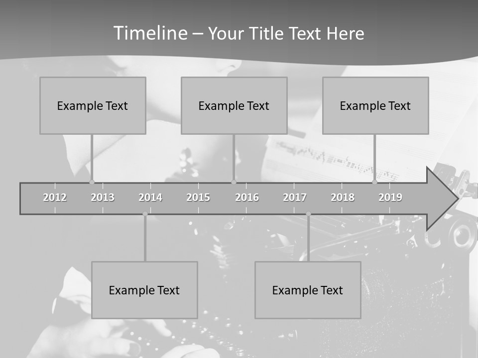 A Woman Typing On An Old Typewriter PowerPoint Template
