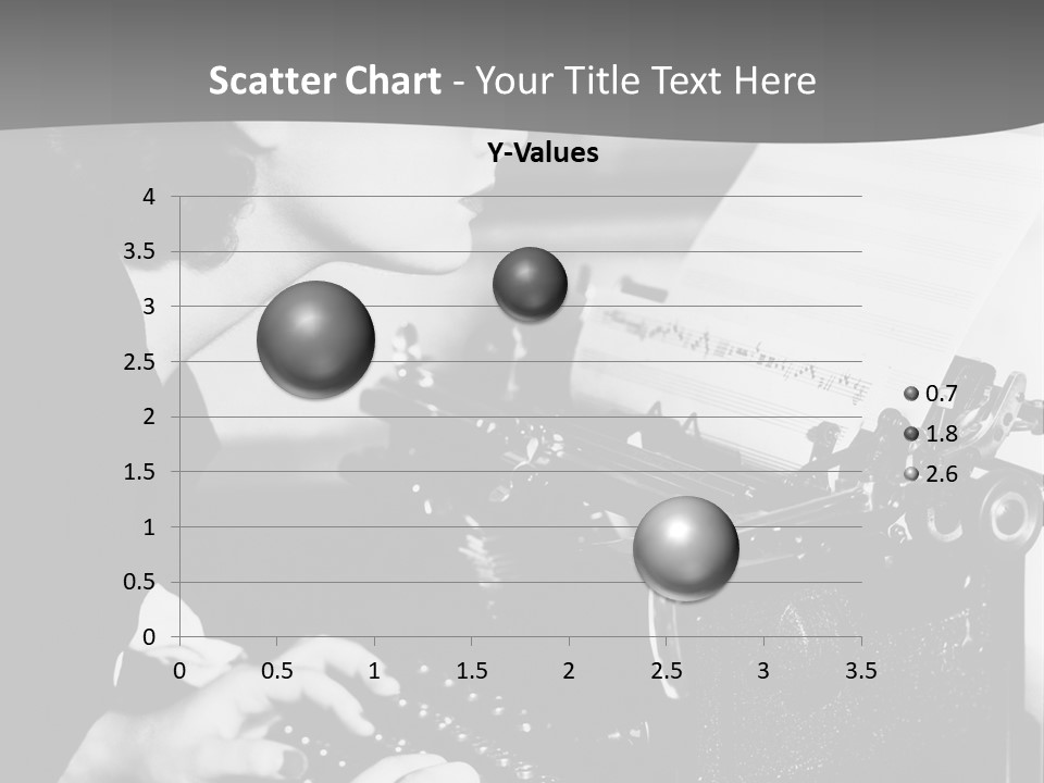 A Woman Typing On An Old Typewriter PowerPoint Template