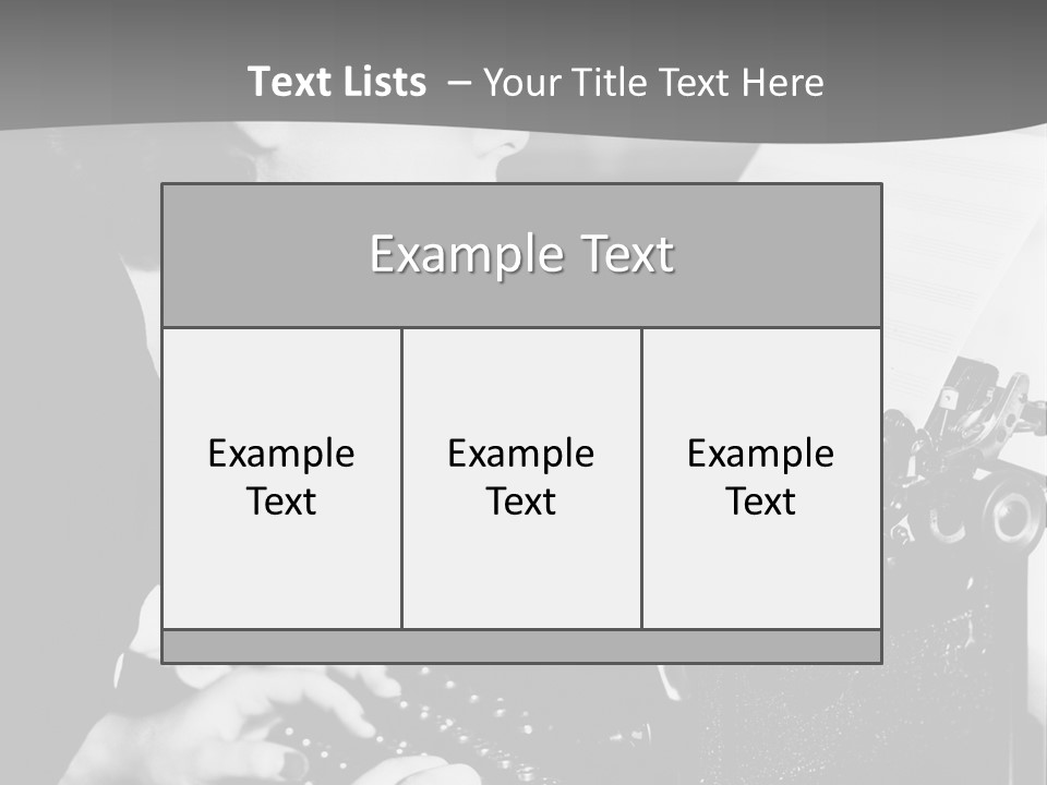 A Woman Typing On An Old Typewriter PowerPoint Template