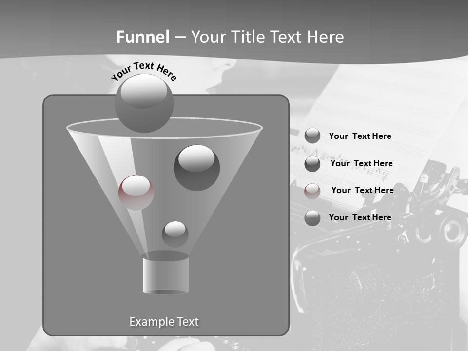 A Woman Typing On An Old Typewriter PowerPoint Template