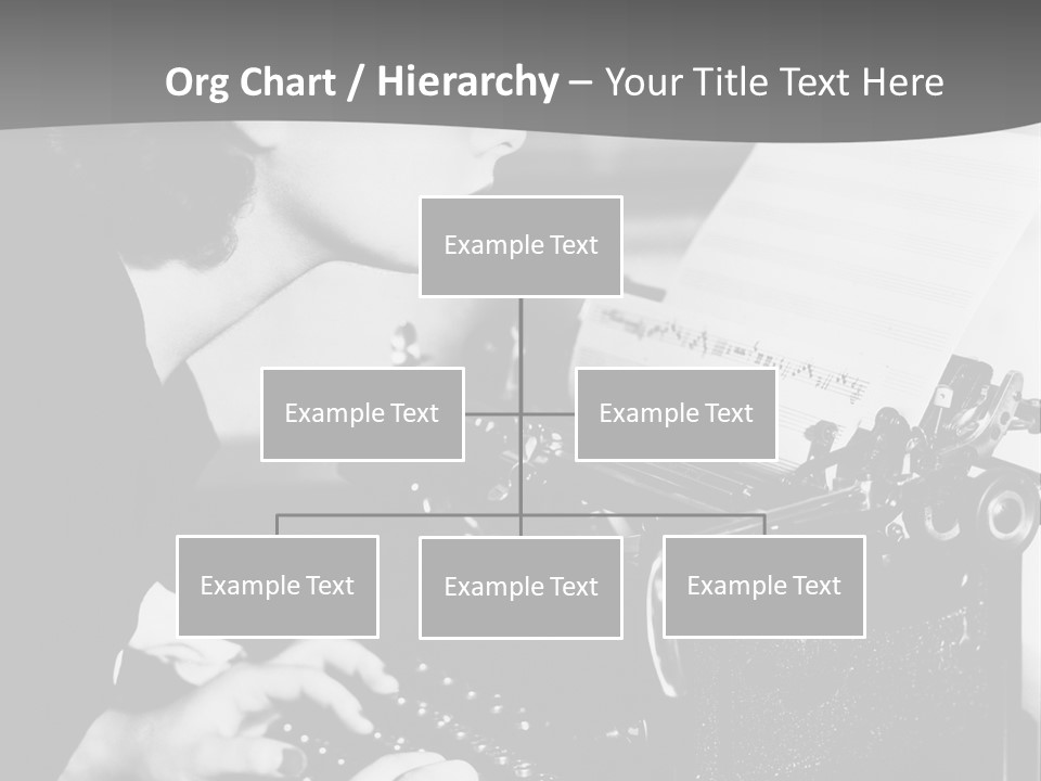 A Woman Typing On An Old Typewriter PowerPoint Template