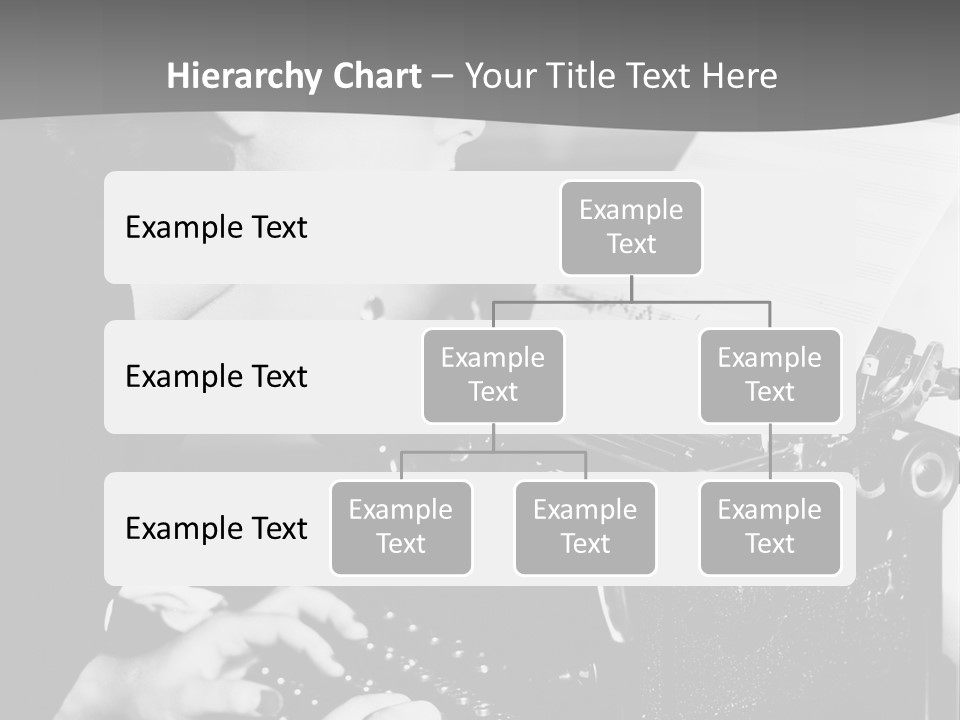 A Woman Typing On An Old Typewriter PowerPoint Template
