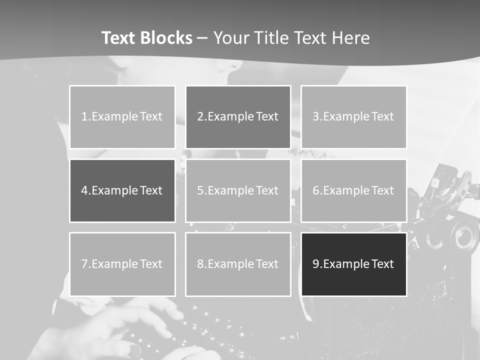 A Woman Typing On An Old Typewriter PowerPoint Template