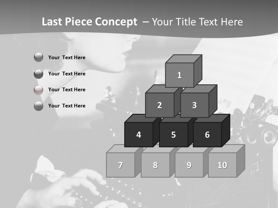 A Woman Typing On An Old Typewriter PowerPoint Template