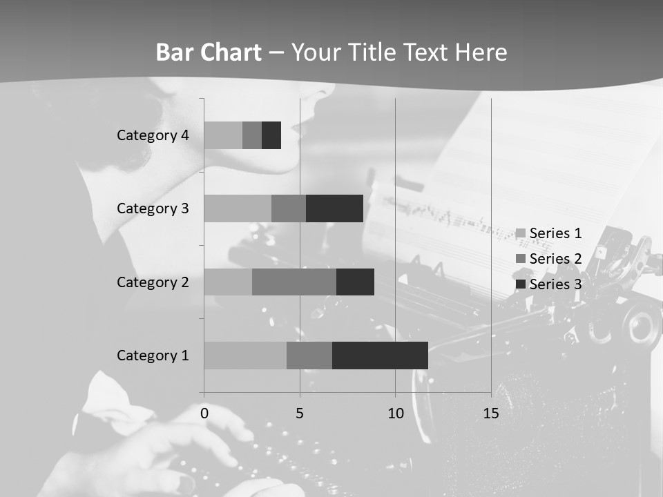 A Woman Typing On An Old Typewriter PowerPoint Template