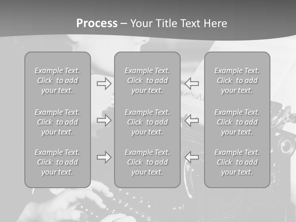 A Woman Typing On An Old Typewriter PowerPoint Template