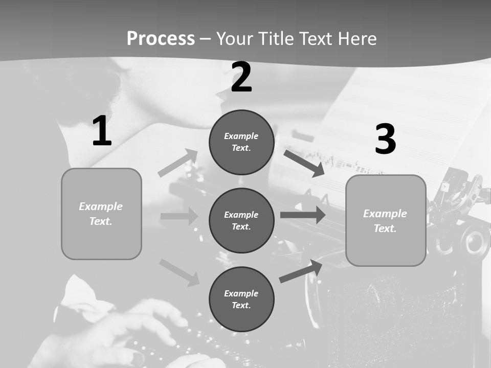 A Woman Typing On An Old Typewriter PowerPoint Template