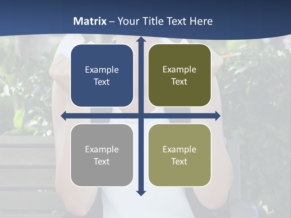 A Woman Sitting On A Bench Holding A Piece Of Paper PowerPoint Template