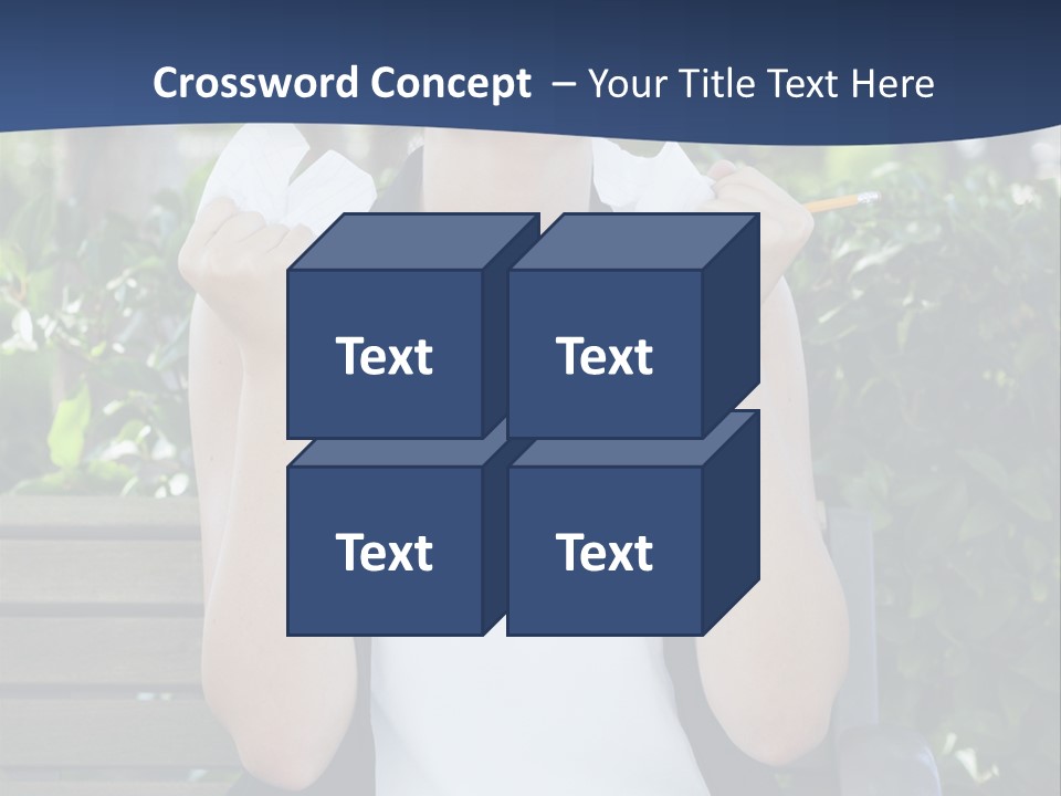 A Woman Sitting On A Bench Holding A Piece Of Paper PowerPoint Template