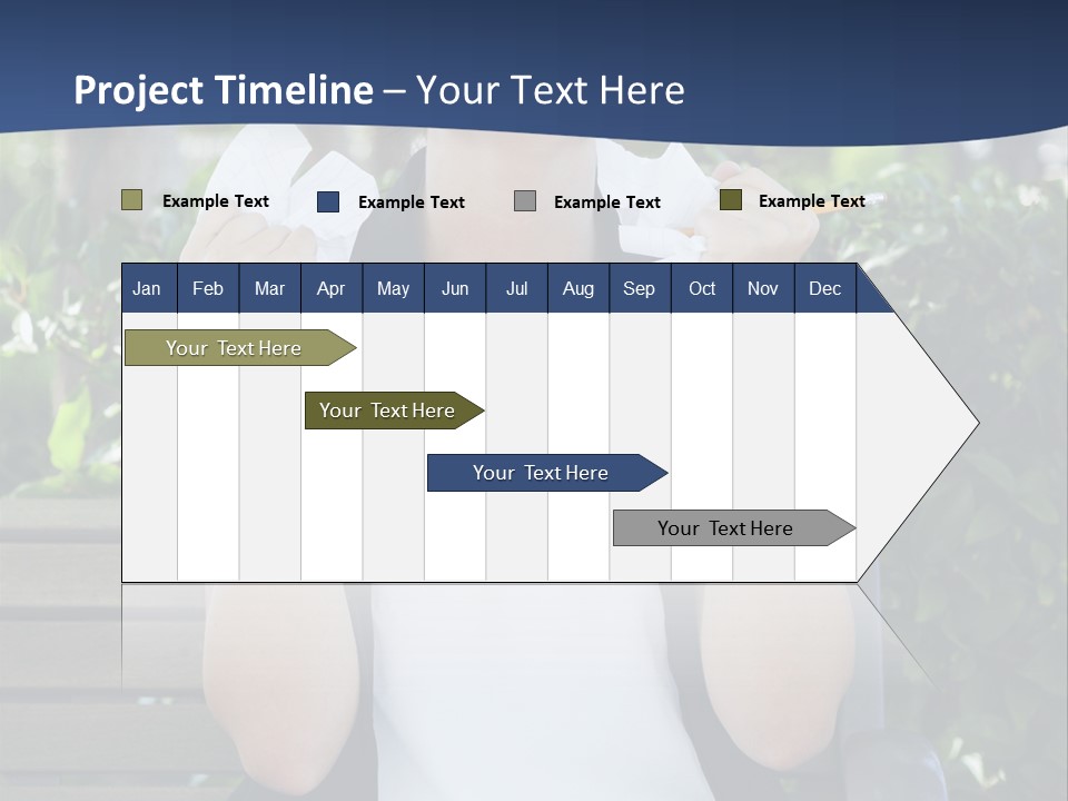 A Woman Sitting On A Bench Holding A Piece Of Paper PowerPoint Template
